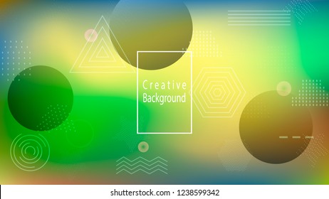 Color geometric gradient, futuristic background. Detail of modern wallpaper design, packaging. Creative colored lines, abstract shapes, dots. Background in minimalist style.