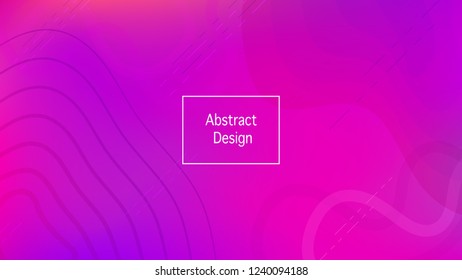 Color geometric gradient, futuristic background. The idea of modern wallpaper design, packaging. Light colored lines, abstract shapes, dots. Background in minimalist style.