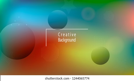 Color geometric gradient, futuristic background. Element of modern design wallpaper, background, packaging. Bright color lines, abstract shapes, dots.  Background in minimalist style.