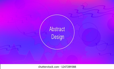 Color geometric gradient, futuristic background. The idea of modern wallpaper design, packaging. Light colored lines, abstract shapes, dots. Background in minimalist style.