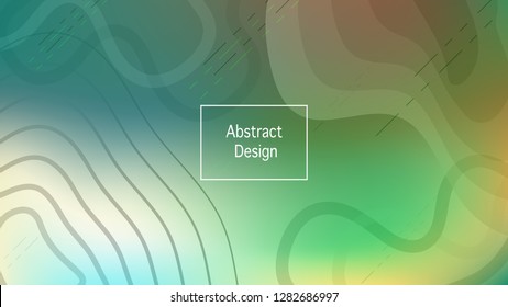 Color geometric gradient, futuristic background. The idea of modern wallpaper design, packaging. Bright color lines, abstract shapes, dots.  Background in minimalist style.