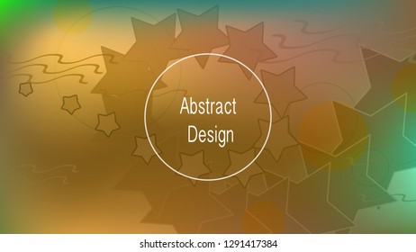 Color geometric gradient, futuristic background. Element of modern design wallpaper, background, packaging. Light colored lines, abstract shapes, dots. Background in minimalist style.