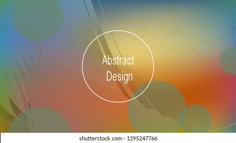 Color geometric gradient, futuristic background. The idea of modern wallpaper design, packaging. Bright color lines, abstract shapes, dots.  Background in minimalist style.