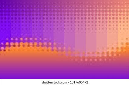 Color geometric gradient, futuristic background. Element of modern design wallpaper, background, packaging. Bright color lines, abstract shapes, dots. Background in minimalist style.