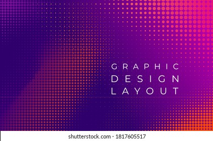 Gradiente geométrico de color, fondo futurista. Elemento de diseño moderno papel tapiz, fondo, empaque. Líneas de color luminosas, formas abstractas, puntos. Marco de estilo minimalista.