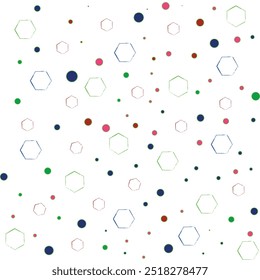 Color geometric hand drawn pattern vector