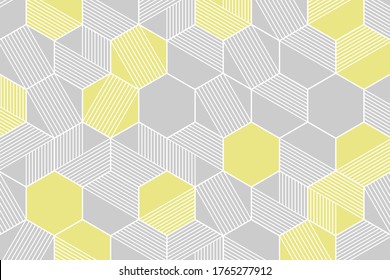 Color geometric hexagon design, vector background.