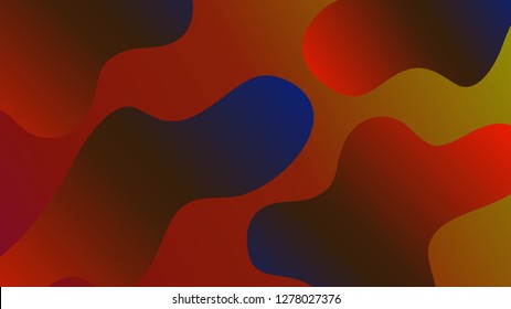Color geometric liquid shape vector for background.