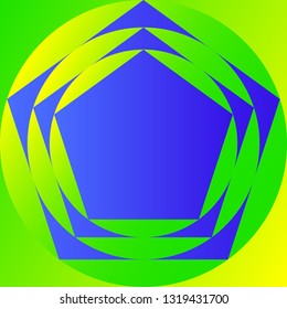 Color geometric pattern. Multicolored gradient abstraction with bright polygon. Minimal graphic background with simple shape and figure.