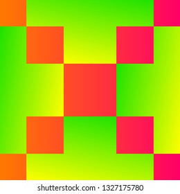 Color geometric pattern. Multicolored gradient abstraction with bright polygon. Minimal graphic background with simple shape and figure.