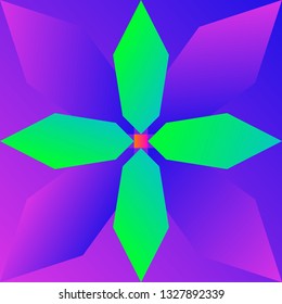 Color geometric pattern. Multicolored gradient abstraction with bright polygon. Minimal graphic background with simple shape and figure.
