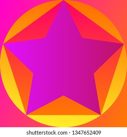 Color geometric pattern. Multicolored gradient abstraction with bright polygon. Minimal graphic background with simple shape and figure.