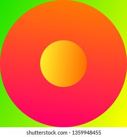 Color geometric pattern. Multicolored gradient abstraction with bright polygon. Minimal graphic background with simple shape and figure.