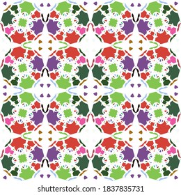 Color geometric pattern seamless for fabric and paper design