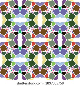 Patrón geométrico de color sin fisuras para el diseño de tela y papel