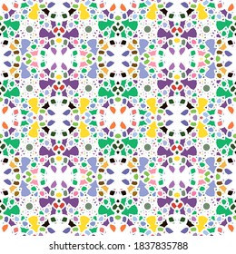 Color geometric pattern seamless for fabric and paper design
