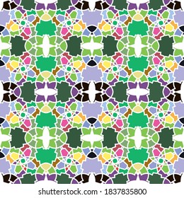 Patrón geométrico de color sin fisuras para el diseño de tela y papel