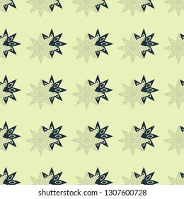 Color geometric seamless pattern with eight-pointed Christmas stars - endless background