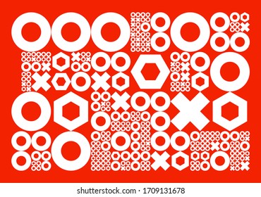 Color geometric shape mosaic background. Applicable for Titles, Placards, Posters, Flyers and Banner Design. Eps10