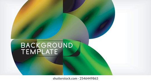 Color geometric shapes background shadow circles