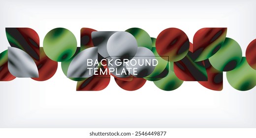 Color geometric shapes background shadow circles
