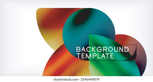 Color geometric shapes background shadow circles
