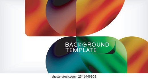 Color geometric shapes background shadow circles
