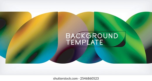 Círculos de sombra de fondo de Formas geométricas de color