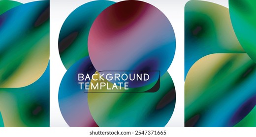 Círculos de sombra de fondo de Formas geométricas de color