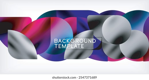 Color geometric shapes background shadow circles
