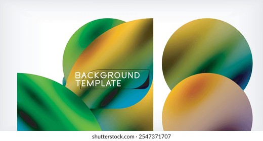 Color geometric shapes background shadow circles