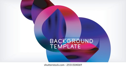 Color geometric shapes background shadow circles