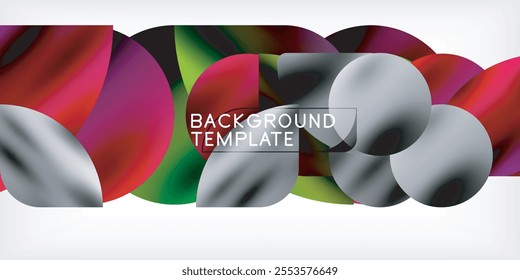 Color geometric shapes background shadow circles