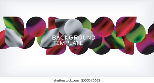 Color geometric shapes background shadow circles