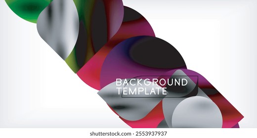 Color geometric shapes background shadow circles