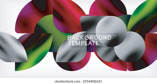 Color geometric shapes background shadow circles