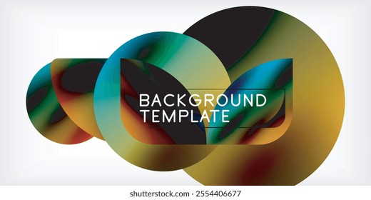 Color geometric shapes background shadow circles