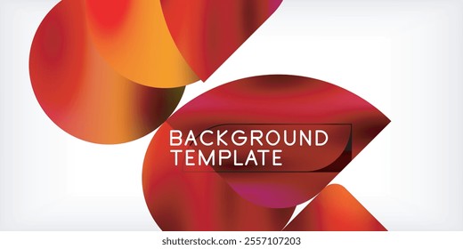 Color geometric shapes background shadow circles