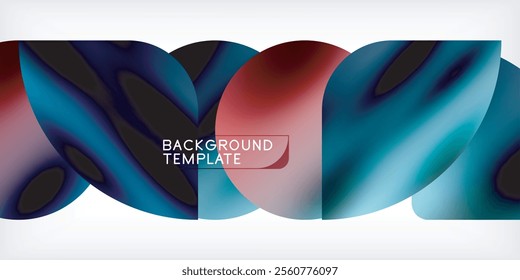 Color geometric shapes background shadow circles