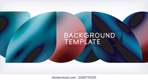 Color geometric shapes background shadow circles