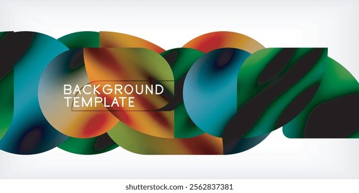 Color geometric shapes background shadow circles