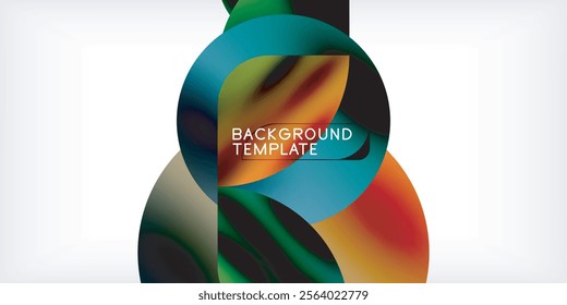Color geometric shapes background shadow circles