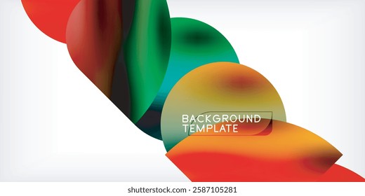 Color geometric shapes background shadow circles