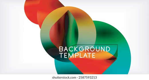 Color geometric shapes background shadow circles