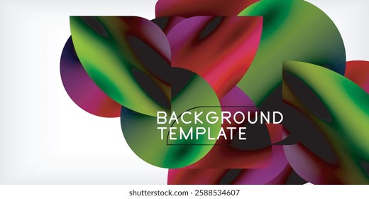 Color geometric shapes background shadow circles