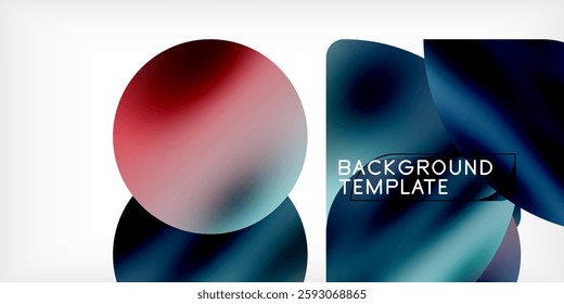 Color geometric shapes background shadow circles