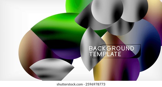 Color geometric shapes background shadow circles