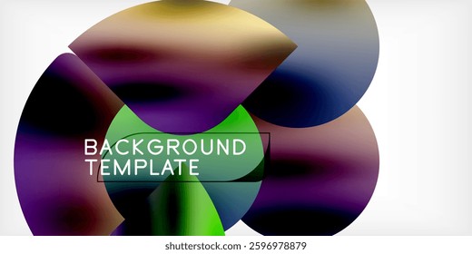 Color geometric shapes background shadow circles