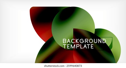 Color geometric shapes background shadow circles