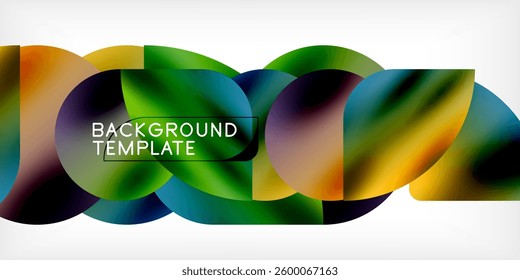 Color geometric shapes background shadow circles